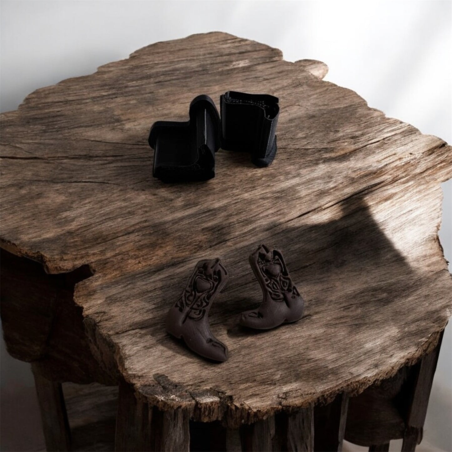 🤠🔥 Flaming Heart Cowboy Boot Clay Cutter – 3D Printed – 30mm – Western Rebel Style 🔥🤠