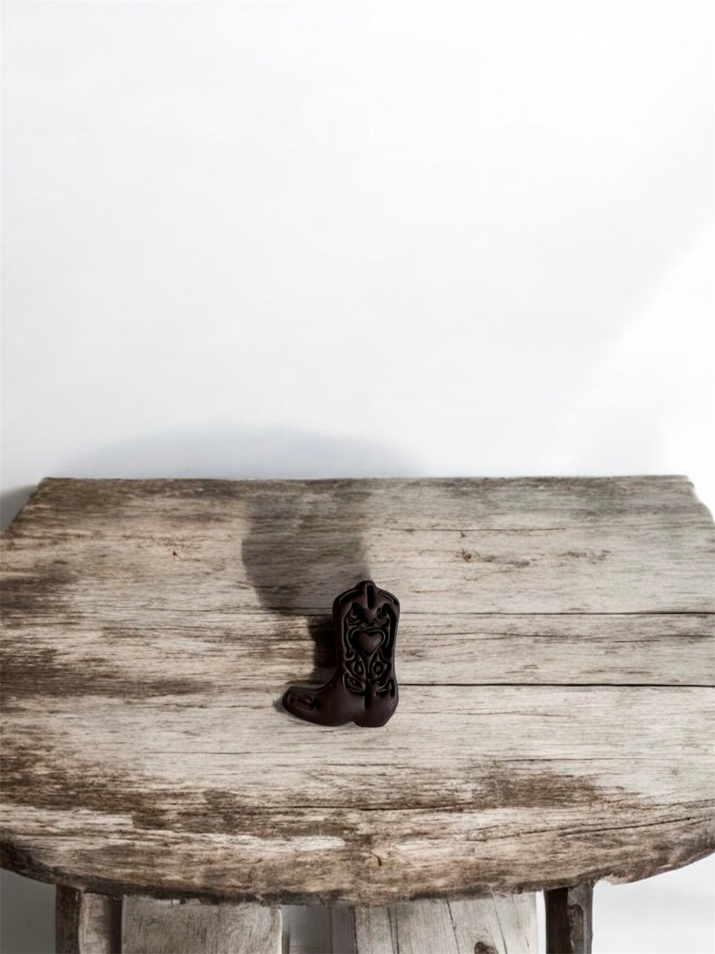 🤠🔥 Flaming Heart Cowboy Boot Clay Cutter – 3D Printed – 30mm – Western Rebel Style 🔥🤠